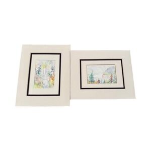 Hancock Original Watercolor Paintings Multnomah Falls Crown Point Oregon